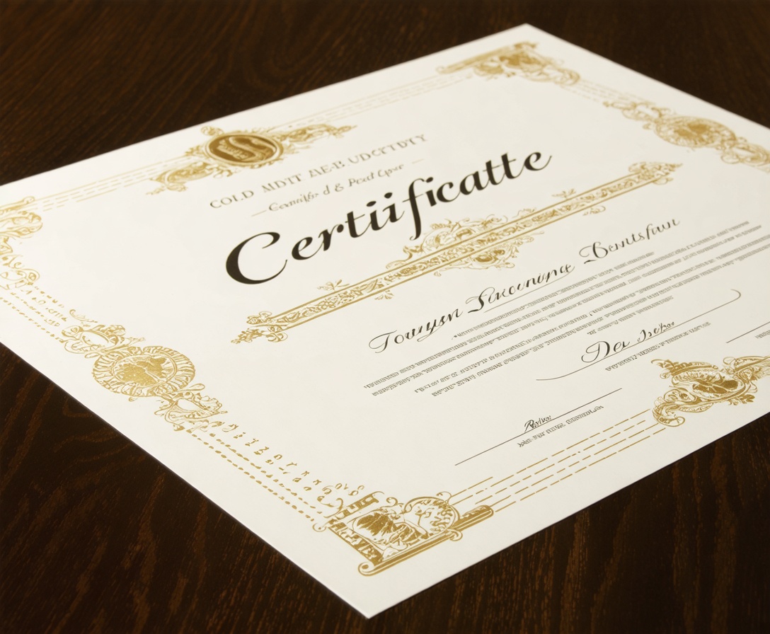 Золотой международный сертификат ConsultMaster Academy в рамке